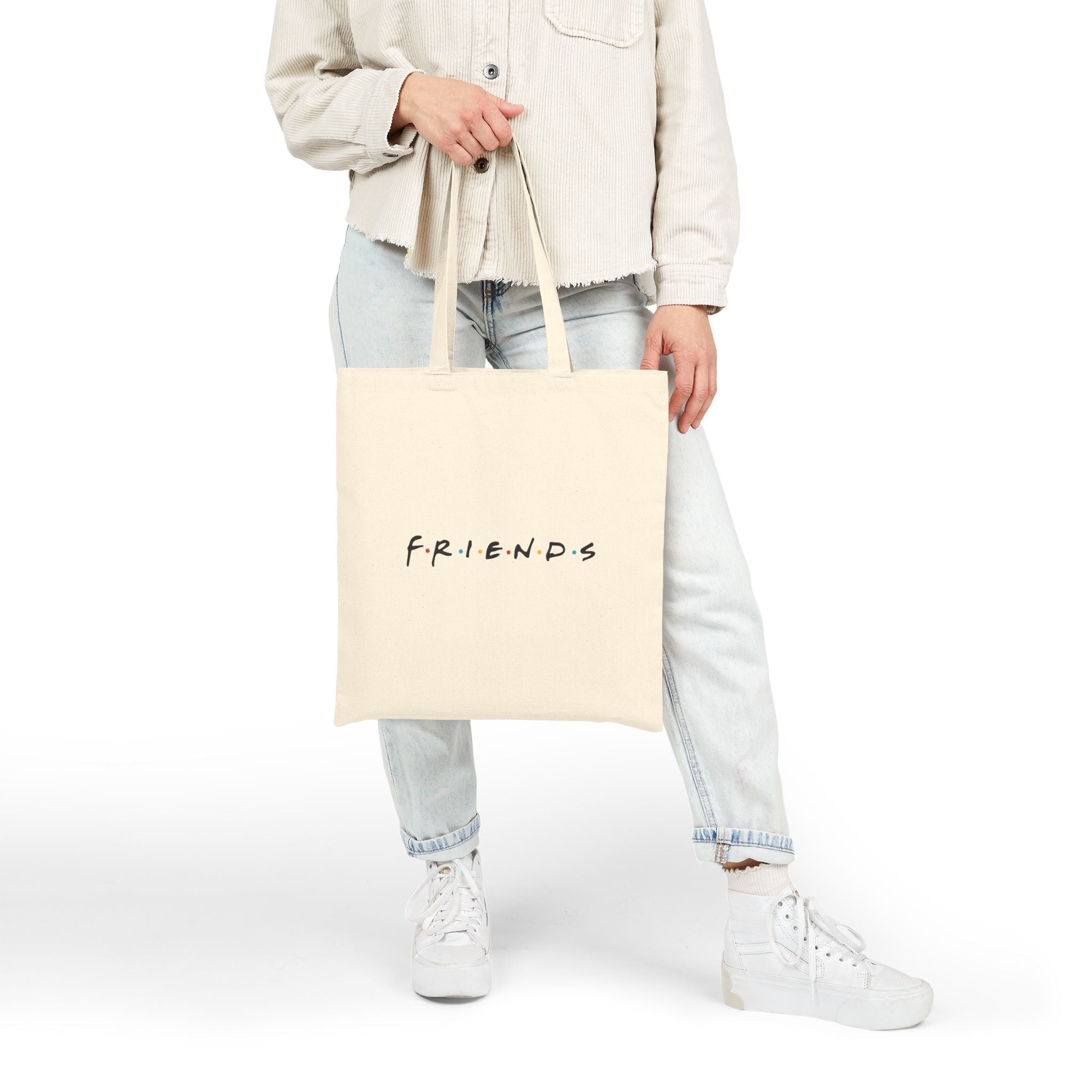 Friends TV Show Canvas Tote Bag — Cast Illustration Cotton Tote